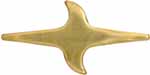 Inlay, Pin Wheel Star,
1.75" by 0.87", brass  0.040" thick